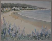 "View from Victor Hugo's" Original Commissioned Watercolor by Ruth Basler Burr 202//160